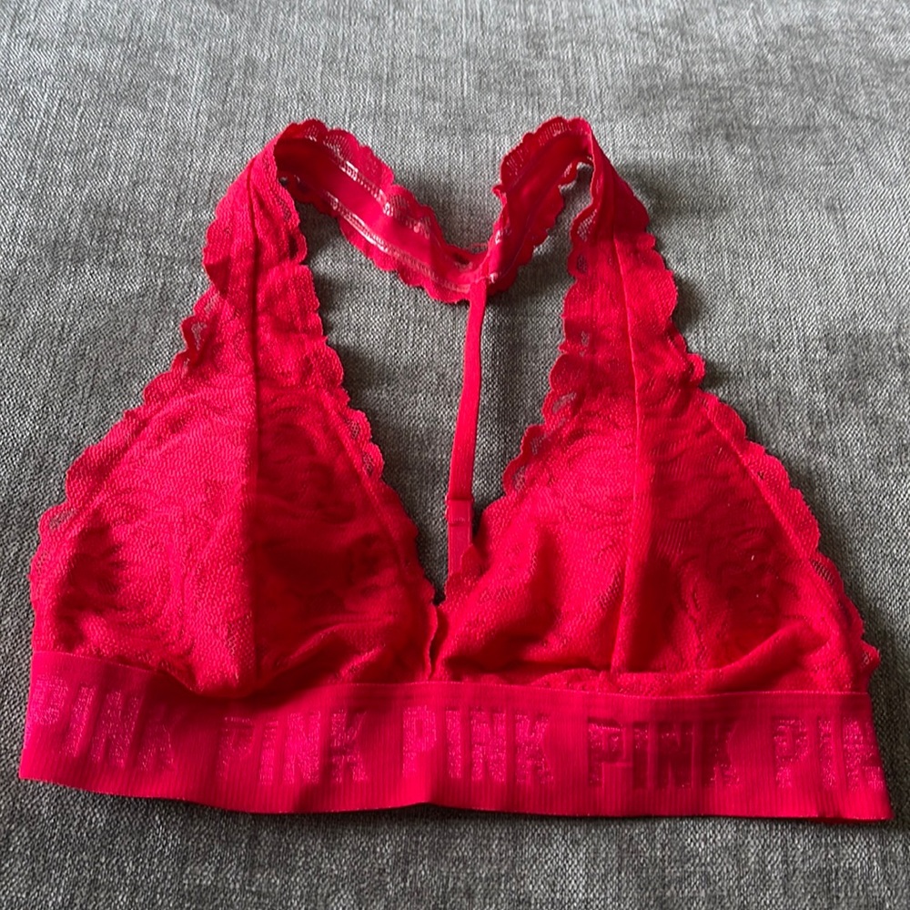 PINK red bralette